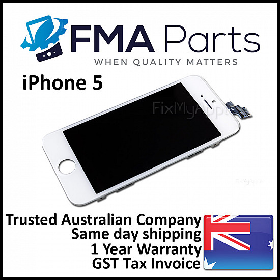 [Premium Aftermarket] LCD Touch Screen Digitizer Assembly - White for iPhone 5
